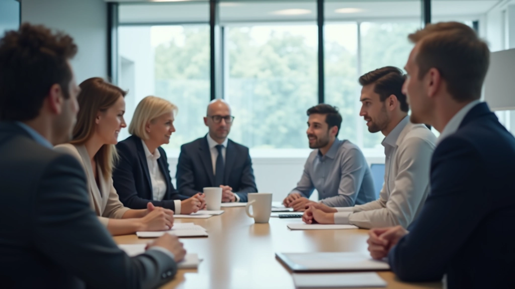 Geschäftsmeetings mit internationalen Teilnehmern, moderne Konferenzraum, wirtschaftliche Zusammenarbeit
